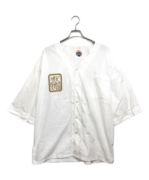 WACKO MARIA（ワコマリア）WACKO MARIA (ワコマリア) WOLF'S HEAD (ウルフズヘッド) DABO SHIRT ホワイト サイズ:XLの古着・服飾アイテム