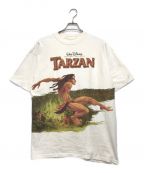 キャラクターTシャツキャラクターTシャツ）の古着「90s  DISNEY TARZAN(ディズニー・ターザン) キャラクターTシャツ」｜ホワイト