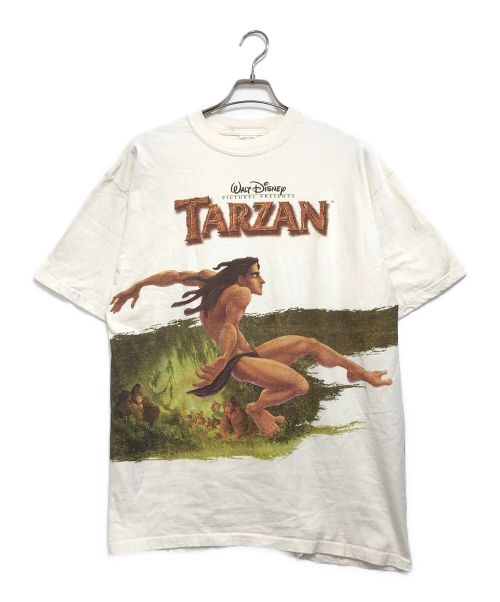 キャラクターTシャツ（キャラクターTシャツ）キャラクターTシャツ (キャラクターTシャツ) 90s  DISNEY TARZAN(ディズニー・ターザン) キャラクターTシャツ ホワイト サイズ:XLの古着・服飾アイテム