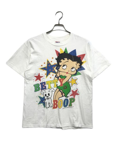 キャラクターTシャツ（キャラクターTシャツ）キャラクターTシャツ (キャラクターTシャツ) 90s BETTY BOOP(ベティ―・ブープ) キャラクターTシャツ ホワイト サイズ:BOYS XL(18-20)の古着・服飾アイテム