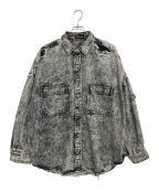 MAISON SPECIALメゾンスペシャル）の古着「Denim Oversized Shirt」｜グレー