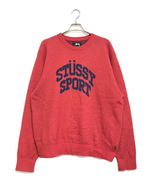 stussy（ステューシー）stussy (ステューシー) ニット レッド サイズ:XLの古着・服飾アイテム