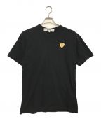 PLAY COMME des GARCONSプレイ コムデギャルソン）の古着「ハート ワッペン クルーネックTシャツ」｜ブラック