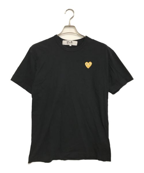 PLAY COMME des GARCONS（プレイ コムデギャルソン）PLAY COMME des GARCONS (プレイ コムデギャルソン) ハート ワッペン クルーネックTシャツ ブラック サイズ:XLの古着・服飾アイテム