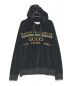 GUCCI（グッチ）の古着「henille Logo Embroidered Oversized Hoodie」｜ブラック