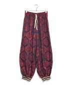 GUCCIグッチ）の古着「Jacqaurd Print Silk Joggers」｜レッド