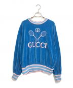 GUCCIグッチ）の古着「Tennis Embroidered Sweatshirt」｜スカイブルー