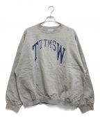 TTT MSWティー）の古着「College logo crew neck sweat」｜グレー