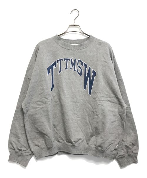 TTT MSW（ティー）TTT MSW (ティー) College logo crew neck sweat グレー サイズ:Lの古着・服飾アイテム