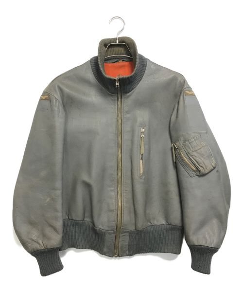 VINTAGE MILITARY（ヴィンテージ ミリタリー）VINTAGE MILITARY (ヴィンテージ ミリタリー) レザーフライトジャケット グレー サイズ:3の古着・服飾アイテム