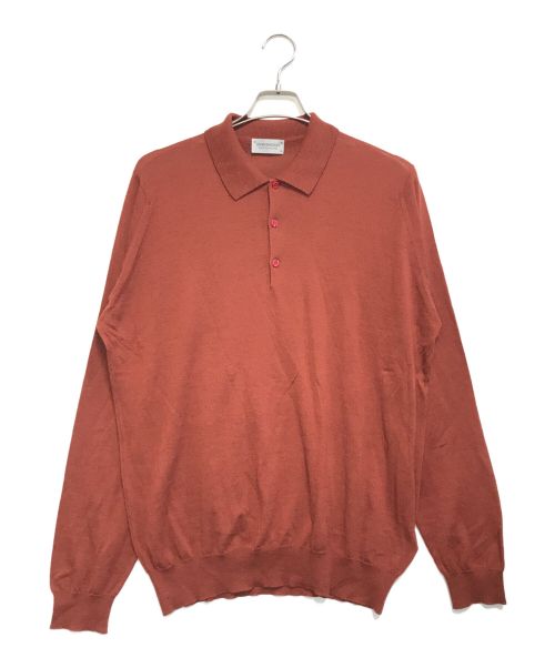 JOHN SMEDLEY（ジョンスメドレー）JOHN SMEDLEY (ジョンスメドレー) ニットポロシャツ ブラウン サイズ:XLの古着・服飾アイテム