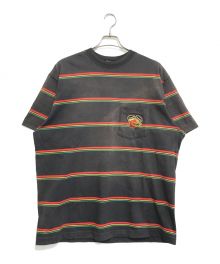 stussy（ステューシー）の古着「ラスタボーダーTシャツ」｜ブラック