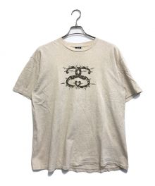 stussy（ステューシー）の古着「SSロゴTシャツ」｜ベージュ