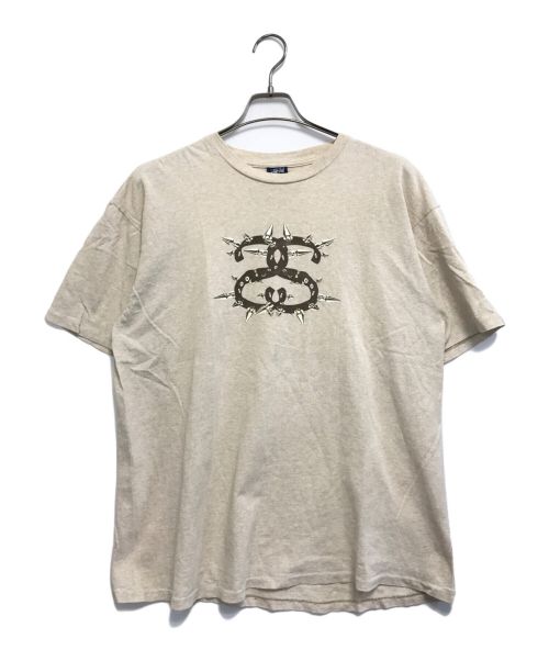 stussy（ステューシー）stussy (ステューシー) SSロゴTシャツ ベージュ サイズ:Lの古着・服飾アイテム