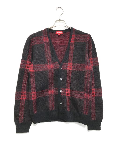 SUPREME（シュプリーム）SUPREME (シュプリーム) Plaid Mohair Cardigan レッド サイズ:Ｓの古着・服飾アイテム