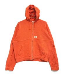 stussy（ステューシー）の古着「メッシュジップパーカー」｜オレンジ