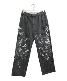 INTERIM（インテリム）の古着「MILK PAINT WWII 1943 HEAVY KIBATA SHUTTLE DENIM JEANS」｜ブラック