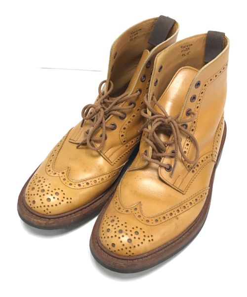 Tricker's（トリッカーズ）Tricker's (トリッカーズ) カントリーブローグブーツ ベージュ サイズ:表記なしの古着・服飾アイテム