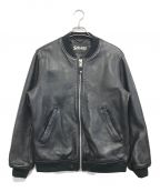 Schottショット）の古着「LEATHERBOWERYJACKET」｜ブラック