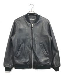 Schott（ショット）の古着「LEATHERBOWERYJACKET」｜ブラック