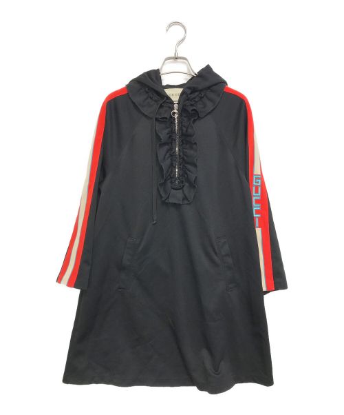 GUCCI（グッチ）GUCCI (グッチ) テクニカルジャージードレス ワンピース ブラック サイズ:Sの古着・服飾アイテム