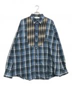 el conductorhコンダクター）の古着「Combination Check Flannel Shirt」｜ブルー