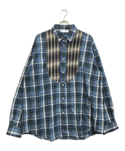 el conductorh（コンダクター）el conductorH (コンダクター) Combination Check Flannel Shirt ブルー サイズ:4 未使用品の古着・服飾アイテム