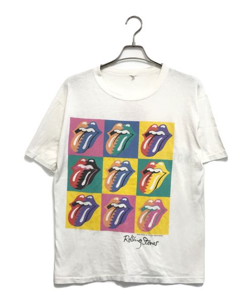 バンドTシャツ（バンドTシャツ）バンドTシャツ (バンドTシャツ) 80s ローリングストーンズ バンドtシャツ ホワイト サイズ:不明の古着・服飾アイテム