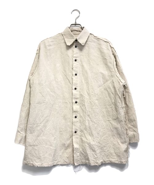 BELPER（ベルパー）BELPER (ベルパー) WASHED LINEN SHIRT アイボリー サイズ:Fの古着・服飾アイテム