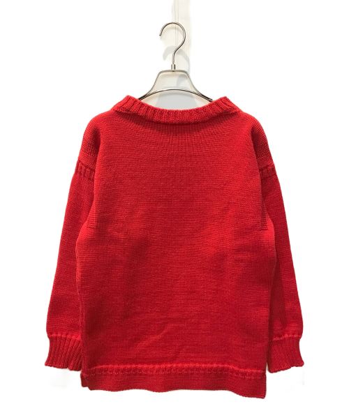 GUERNSEY WOOLLENS（ガンジーウーレンズ）GUERNSEY WOOLLENS (ガンジーウーレンズ) ニット レッド サイズ:36の古着・服飾アイテム