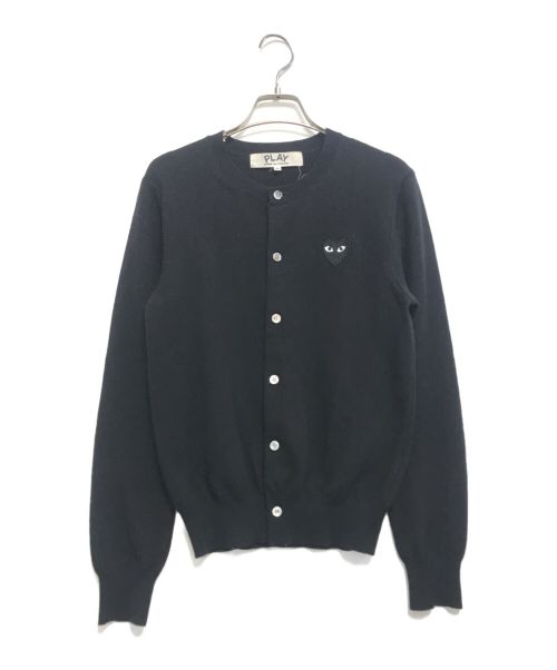 PLAY COMME des GARCONS（プレイ コムデギャルソン）PLAY COMME des GARCONS (プレイ コムデギャルソン) 丸首カーディガン ブラック サイズ:Mの古着・服飾アイテム