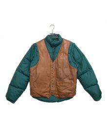 Schott（ショット）の古着「2WAY DOWN JACKET 80s」｜グリーン