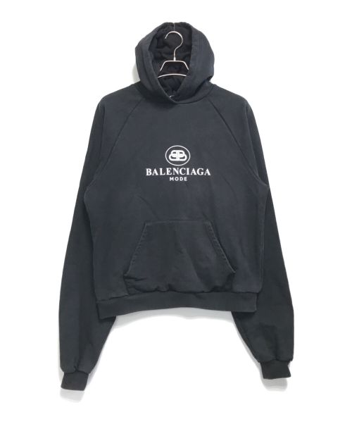 BALENCIAGA（バレンシアガ）BALENCIAGA (バレンシアガ) New BB Mode Hoodie ブラック サイズ:Ｍの古着・服飾アイテム