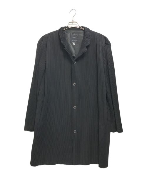 YOHJI YAMAMOTO POUR LA NUIT（ヨウジヤマモトプールラニューイット）YOHJI YAMAMOTO POUR LA NUIT (ヨウジヤマモトプールラニューイット) プリーツコート ブラック サイズ:Mの古着・服飾アイテム