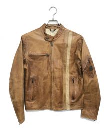 BELSTAFF（ベルスタッフ）の古着「シングルライダースジャケット」｜ブラウン