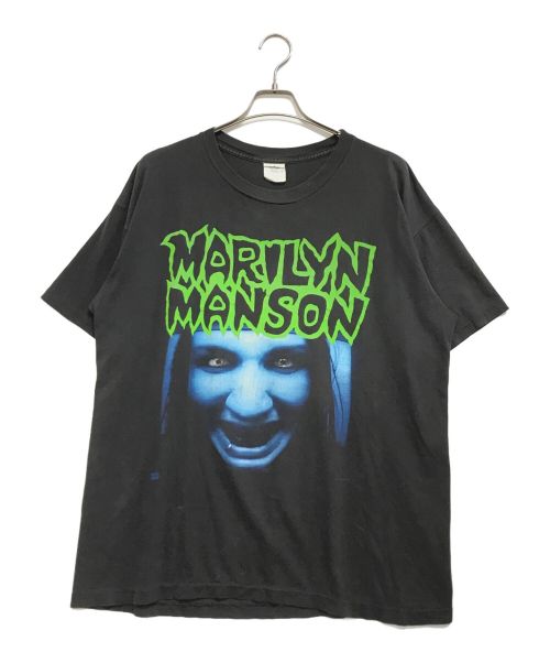 バンドTシャツ（バンドTシャツ）バンドTシャツ (バンドTシャツ) 90s MARILYN MANSON(マリリン・マンソン) バンドTシャツ ブラック サイズ:XLの古着・服飾アイテム