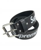 SUPREMEシュプリーム）の古着「Repeat Leather Belt」｜ブラック