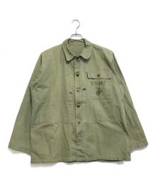 VINTAGE MILITARY（ヴィンテージ ミリタリー）の古着「USMC 40’sP-44 HBTジャケット」｜グリーン