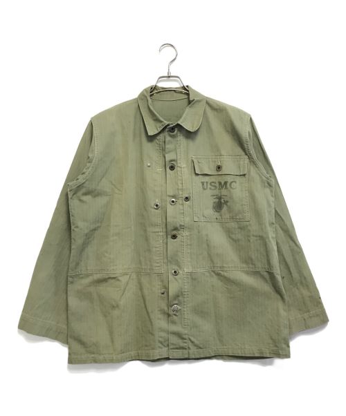 VINTAGE MILITARY（ヴィンテージ ミリタリー）VINTAGE MILITARY (ヴィンテージ ミリタリー) USMC 40’sP-44 HBTジャケット グリーン サイズ:表記なしの古着・服飾アイテム