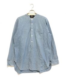 RRL（ダブルアールエル）の古着「ノーカラーシャンブレーシャツ」｜スカイブルー