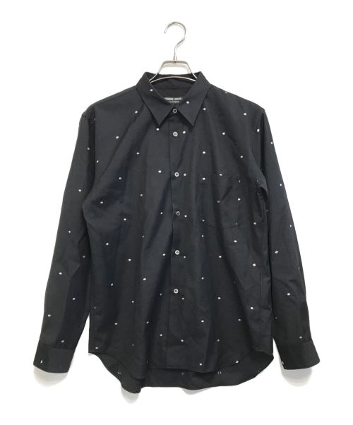 COMME des GARCONS HOMME DEUX（コムデギャルソン オム ドゥ）COMME des GARCONS HOMME DEUX (コムデギャルソン オム ドゥ) ドット柄ウールシャツ ブラック サイズ:Mの古着・服飾アイテム