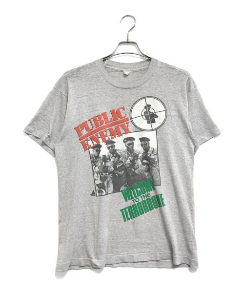 ラップTシャツ（ラップTシャツ）ラップTシャツ (ラップTシャツ) public enemy(パブリックエネミー) ラップTシャツ グレー サイズ:XL　　　の古着・服飾アイテム