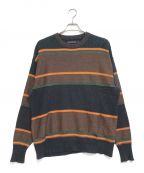 COGNOMENコグノーメン）の古着「THREE-TONE KNIT PULLOVER」｜ネイビー