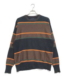 COGNOMEN（コグノーメン）の古着「THREE-TONE KNIT PULLOVER」｜ネイビー