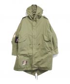 RAF SIMONS×FRED PERRYラフシモンズ×フレッドペリー）の古着「DETACHABLE LINER PARKA」｜グリーン