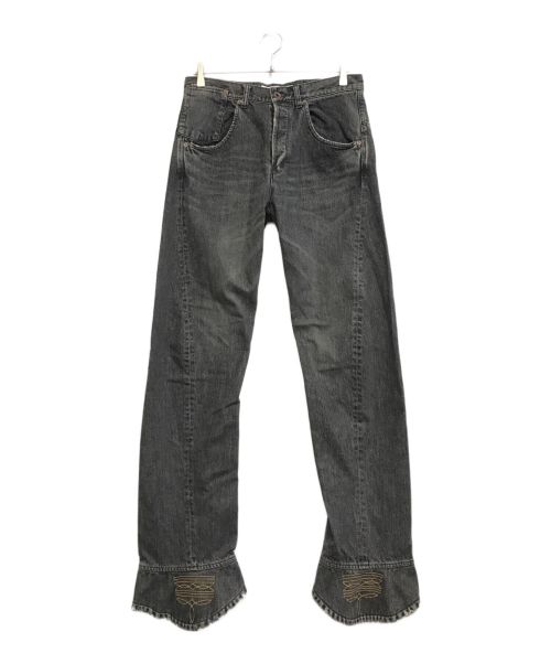 DAIRIKU（ダイリク）DAIRIKU (ダイリク) Cowboy Shoes Draping Denim Pants ブラック サイズ:29の古着・服飾アイテム