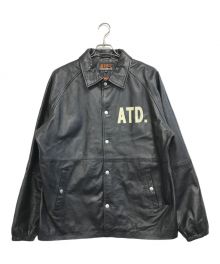 AT-DIRTY（アットダーティ）の古着「レザーコーチジャケット」｜ブラック