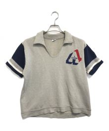 Champion（チャンピオン）の古着「襟付き半袖スウェット」｜グレー