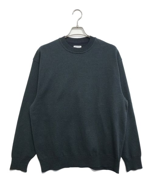 yonetami（ヨネタミ）yonetami (ヨネタミ) WAVE COTTON KNIT P/O (BORDER) グリーン サイズ:4の古着・服飾アイテム