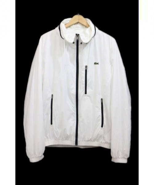 中古 古着通販 Lacoste ラコステ ナイロンジャケット ホワイト サイズ 48 ブランド 古着通販 トレファク公式 Trefac Fashion